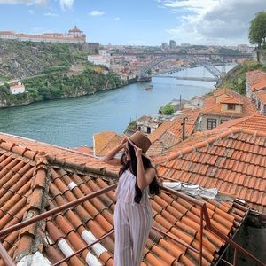 Blue Blush Tan and White Matching Pants & Top Set